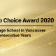 VGC is the winner of the Top Choice Language School in Vancouver Again!