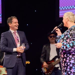 Eddy Leite accepting Star Award in London on behalf of VGC