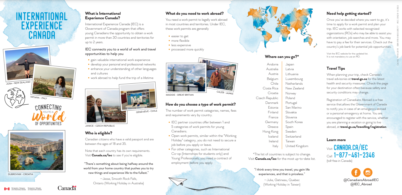 Working Holiday Program for Canadians who want to work abroad: Get Your ...